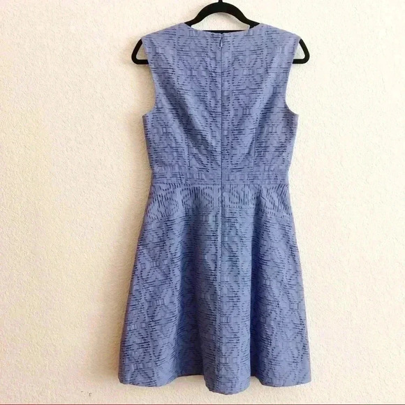 NWT J. Crew Fit and Flare Sleeveless Blue Dress - Picture 3 of 6